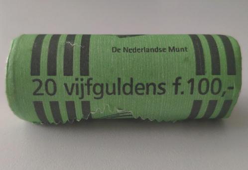 Muntrol vijfguldens 2001 20 stuks 5 guldens vijfje UNC, Postzegels en Munten, Munten | Nederland, 5 gulden, Koningin Beatrix, Ophalen