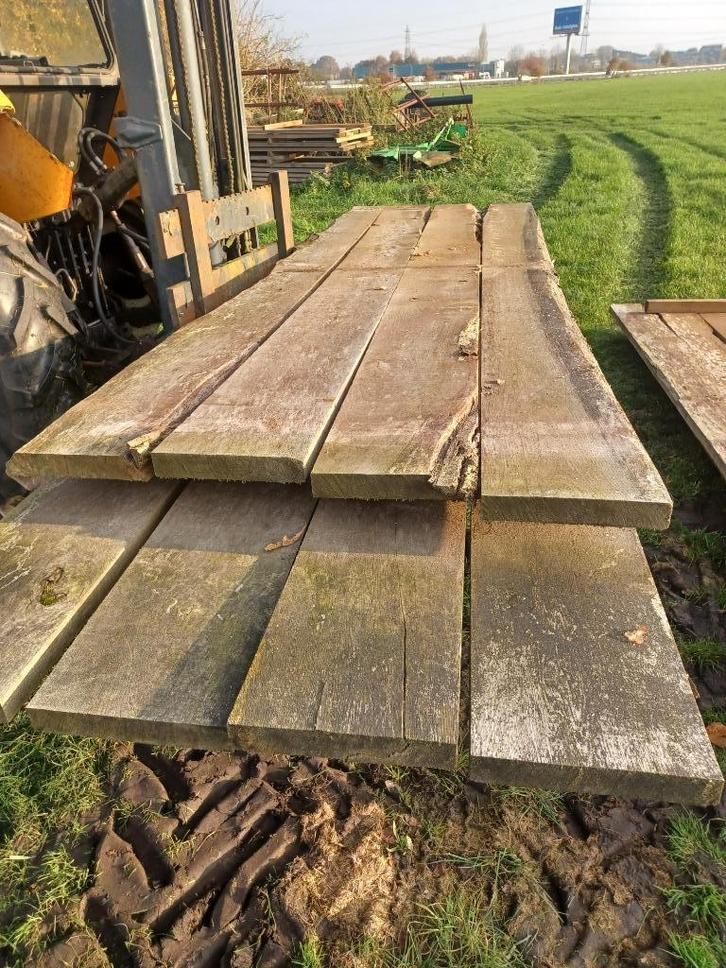 Eiken planken 50mm dik wind gedroogd schaaldeel rustiek oud, Doe-het-zelf en Verbouw, Hout en Planken, Nieuw, Plank, Eiken, 300 cm of meer