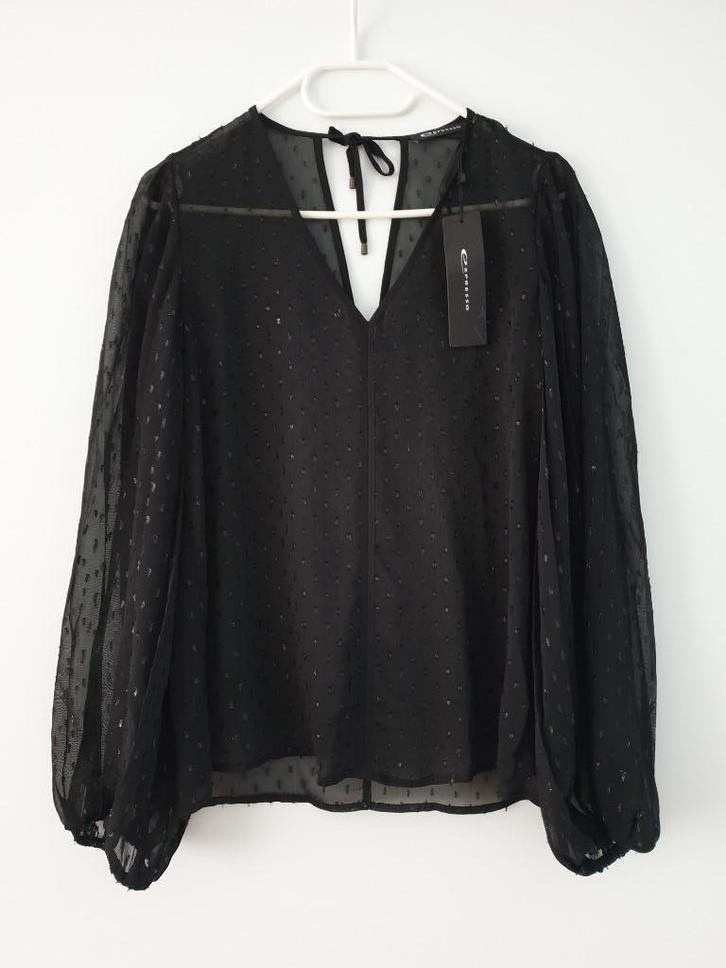 Expresso Blouse maat 36, Kleding | Dames, Blouses en Tunieken, Nieuw, Maat 36 (S), Zwart, Ophalen