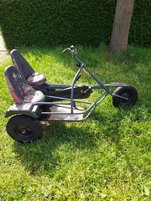 Mammoet skelter met zijspan (duo trike) en aanhanger, Kinderen en Baby's, Speelgoed | Buiten | Skelters, Gebruikt, Mammoet, Duozit