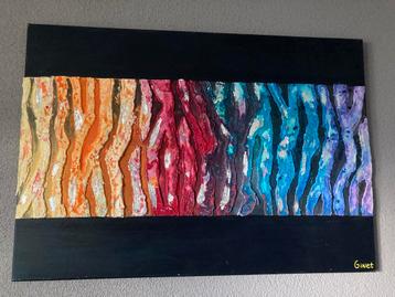 Abstract Schilderij met Reliëf - Ginet beschikbaar voor biedingen