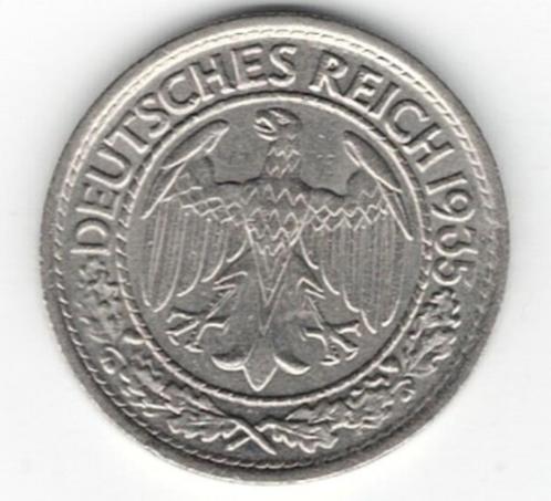 25-1399 Duitsland 50 pfennig 1935A, Postzegels en Munten, Munten | Europa | Niet-Euromunten, Losse munt, Duitsland, Verzenden