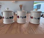 Boerenbond 3 potten met deksel.suiker koffie pot theepot, Antiek en Kunst, Curiosa en Brocante, Ophalen of Verzenden