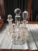 antiek kristallen olie en azijn carousel set, Antiek en Kunst, Ophalen of Verzenden