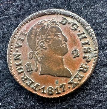 2 Maravedis Ferdinand VII 1817 beschikbaar voor biedingen