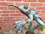 groot bronzen (tuin)beeld, springende kikker, Antiek en Kunst, Ophalen of Verzenden, Brons