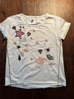 CKS T-shirt met borduursels - maat xs, Wit, Ophalen of Verzenden, Zo goed als nieuw, Korte mouw