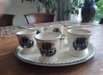 Eierdopset servies Landschap Zwart Societé Ceramique, Antiek en Kunst, Antiek | Servies los, Ophalen of Verzenden