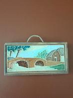 Cloisonne tegel "Brug" Westraven Utrecht, Antiek en Kunst, Antiek | Wandborden en Tegels, Ophalen of Verzenden