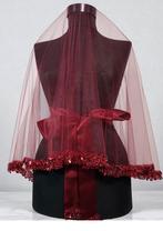 Kına Duvak - Henna Sluier Bordeaux, Ophalen of Verzenden, Nieuw, One size fits all, Hoed