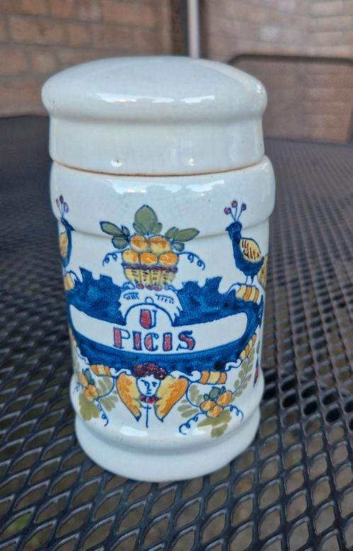 Oud Delft Kruidenpotje PICIS, Antiek en Kunst, Antiek | Keramiek en Aardewerk, Ophalen of Verzenden