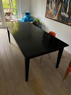 Zwarte tafel met lades, Ophalen, Gebruikt, 200 cm of meer, 50 tot 100 cm
