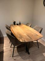 Nieuwe eettafel met stoelen, Ophalen of Verzenden, Zo goed als nieuw, Rechthoekig, 50 tot 100 cm