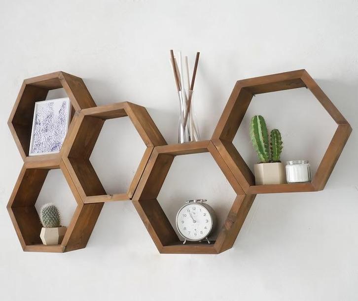 Hexagon Wandplank - Stijlvol en Uniek!, Huis en Inrichting, Woonaccessoires | Wandplanken en Boekenplanken, Nieuw, Ophalen