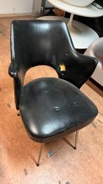 Artifort-achtige design stoel - Opknapper!, Huis en Inrichting, Stoelen, Ophalen, Gebruikt, Zwart, Leer