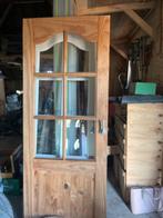 Houten Binnendeur met Glas, Doe-het-zelf en Verbouw, Deuren en Horren, Ophalen, Gebruikt, 80 tot 100 cm, Binnendeur