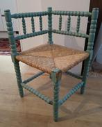 Brocante stoel met rieten zitting, Ophalen of Verzenden