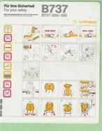 Lufthansa Boeing 737-300 / -500 safety card, Verzamelen, Luchtvaart en Vliegtuigspotten, Ophalen of Verzenden, Gebruikt, Kaart, Foto of Prent