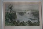 Antieke gekleurde staalgravure Ottowa Canada 1840, Antiek en Kunst, Kunst | Etsen en Gravures, Ophalen of Verzenden