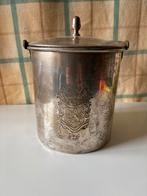 Verzilverde pot met wapen stempel, Antiek en Kunst, Curiosa en Brocante, Verzenden