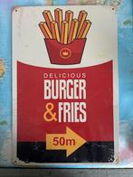Retro Burger & Frietjes Muurbord, Ophalen of Verzenden, Gebruikt