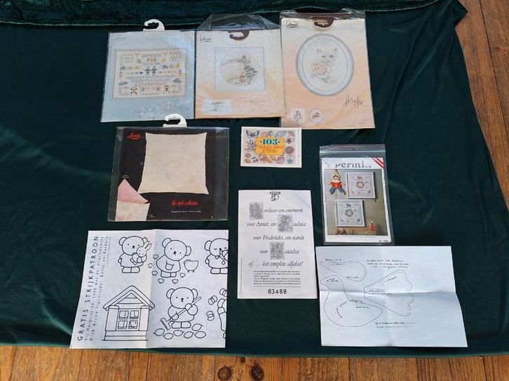 Div borduurvoorbeelden ,ook strijkpatronen en kussen, Hobby en Vrije tijd, Borduren en Borduurmachines, Gebruikt, Patroon, Handborduren