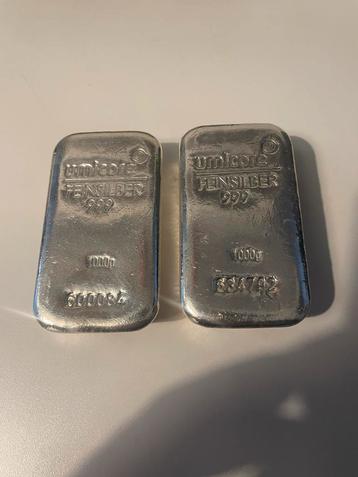 2 Kilo Zilverbaar Umicore  999 beschikbaar voor biedingen