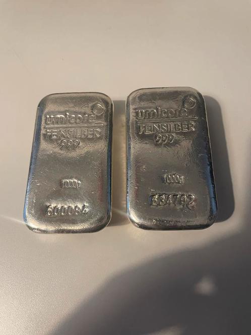 2 Kilo Zilverbaar Umicore  999, Antiek en Kunst, Antiek | Goud en Zilver, Zilver, Ophalen