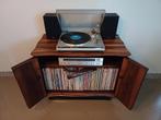 Audiomeubel platenkast platenspeler kast hout vintage, Huis en Inrichting, Kasten | Overige, Ophalen, Gebruikt