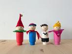4 leuke jaarringstekers - houten poppetjes, Ophalen of Verzenden, Zo goed als nieuw