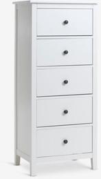 Ladenkast 5 lades, wit, MDF, zgan, koopje!!!, Huis en Inrichting, Ophalen, Zo goed als nieuw, 25 tot 50 cm, Minder dan 100 cm
