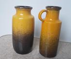 West Germany vazen, geel - bruin, 20cm, prijs per stuk, Ophalen of Verzenden