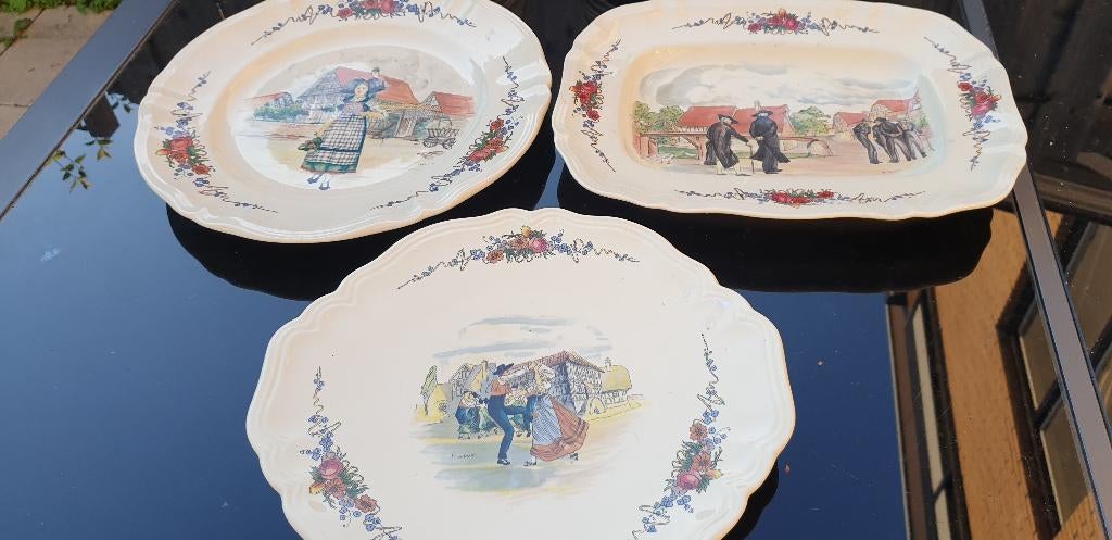 OBERNAI antiek Franse servies, Antiek en Kunst, Ophalen of Verzenden