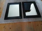 Twee spiegels met mooie donkerbruine houten lijst, Ophalen, Minder dan 50 cm, Gebruikt, Minder dan 100 cm