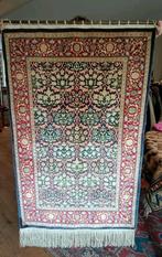 Handgemaakt oosterse Perzische zijden tapijt, Huis en Inrichting, 50 tot 100 cm, 100 tot 150 cm, Rechthoekig, Ophalen of Verzenden