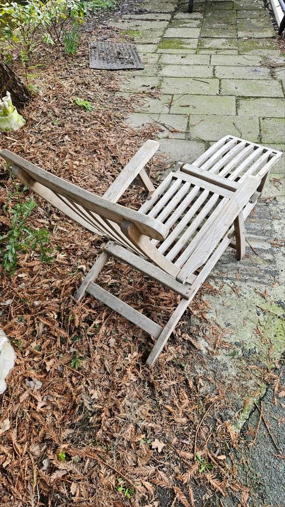 Tuinstoel teakhout, inklapbaar., Ophalen of Verzenden