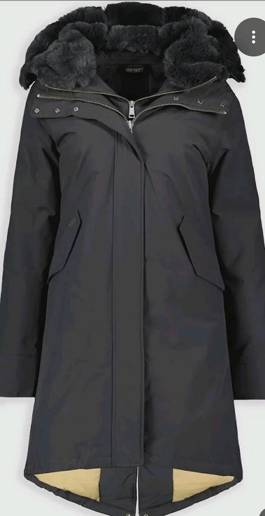 Zwarte Airforce Parka Fishtail XXL, Kleding | Dames, Jassen | Winter, Zo goed als nieuw, Maat 46/48 (XL) of groter, Zwart, Ophalen of Verzenden