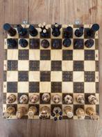 Vintage Houten Schaakbord met Schaakstukken, Hobby en Vrije tijd, Gezelschapsspellen | Bordspellen, Een of twee spelers, Ophalen of Verzenden