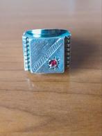 Vintage zilveren heren ring gemerkt 855, Sieraden, Tassen en Uiterlijk, Ringen, Gebruikt, 20 of groter, Heer, Ophalen of Verzenden