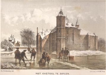 Het Kasteel te Zuylen Litho Zuilen Ch. Rochussen ca. 1884 beschikbaar voor biedingen