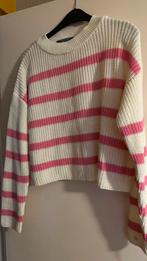 Gestreepte wit-roze trui - Primark, Maat 38/40 (M), Primark, Wit, Ophalen of Verzenden