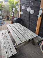 mooie stevige picknick tafel, Tuin en Terras, Ophalen, Gebruikt, Rechthoekig, Hout