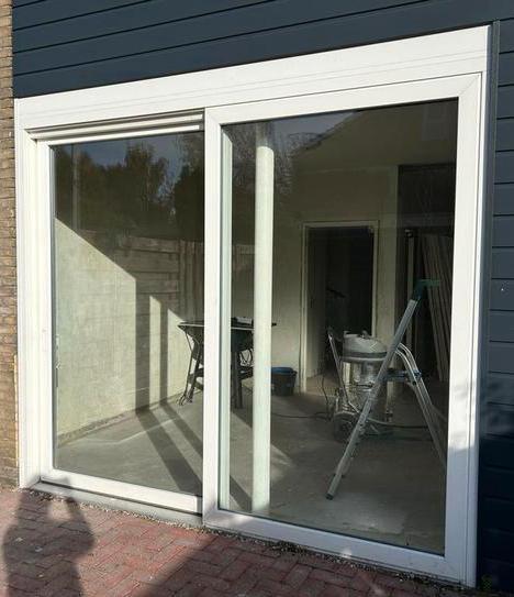 Kunststof Schuifpui HR+(+) Glas, Doe-het-zelf en Verbouw, Deuren en Horren, Zo goed als nieuw, Buitendeur, 215 cm of meer, 120 cm of meer