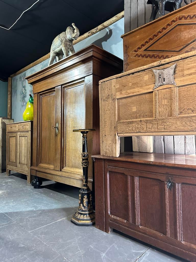 "HENDRICKX  " Eiken Drentse Pastoorskast., Antiek en Kunst, Antiek | Meubels | Kasten, Ophalen of Verzenden