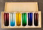 Borrel shot glazen 6x vintage jaren 60 design, Ophalen of Verzenden