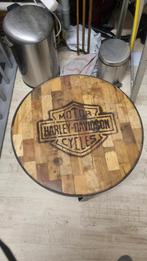 Bijzettafel met Harley Davidson embleem, Ophalen, Rond, Minder dan 55 cm, 45 tot 60 cm
