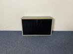 Roldeurkast Kembo, zwart/aluminium, H 74 x B 120 x D 47 cm., Huis en Inrichting, Bureaus, Ophalen, Gebruikt
