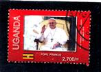 308. Uganda. Wijlen Paus Franciscus, Postzegels en Munten, Verzenden, Overige landen, Gestempeld