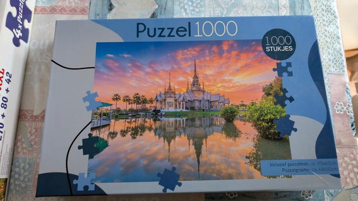 Puzzel 1000 Stukjes met Puzzelmat, Hobby en Vrije tijd, Denksport en Puzzels, Nieuw, Legpuzzel, 500 t/m 1500 stukjes, Ophalen