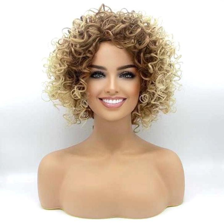 Nonchalante pruik haar kort met spiraalkrullen, Sieraden, Tassen en Uiterlijk, Uiterlijk | Haarverzorging, Nieuw, Pruik of Haarverlenging